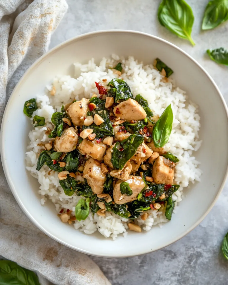 Savory 30-Minute Thai Basil Chicken (Pad Krapow Gai) dish photo