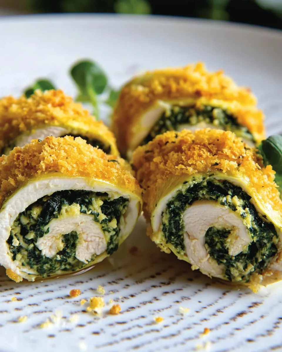 Classic Baked Chicken Rollatini with Spinach image