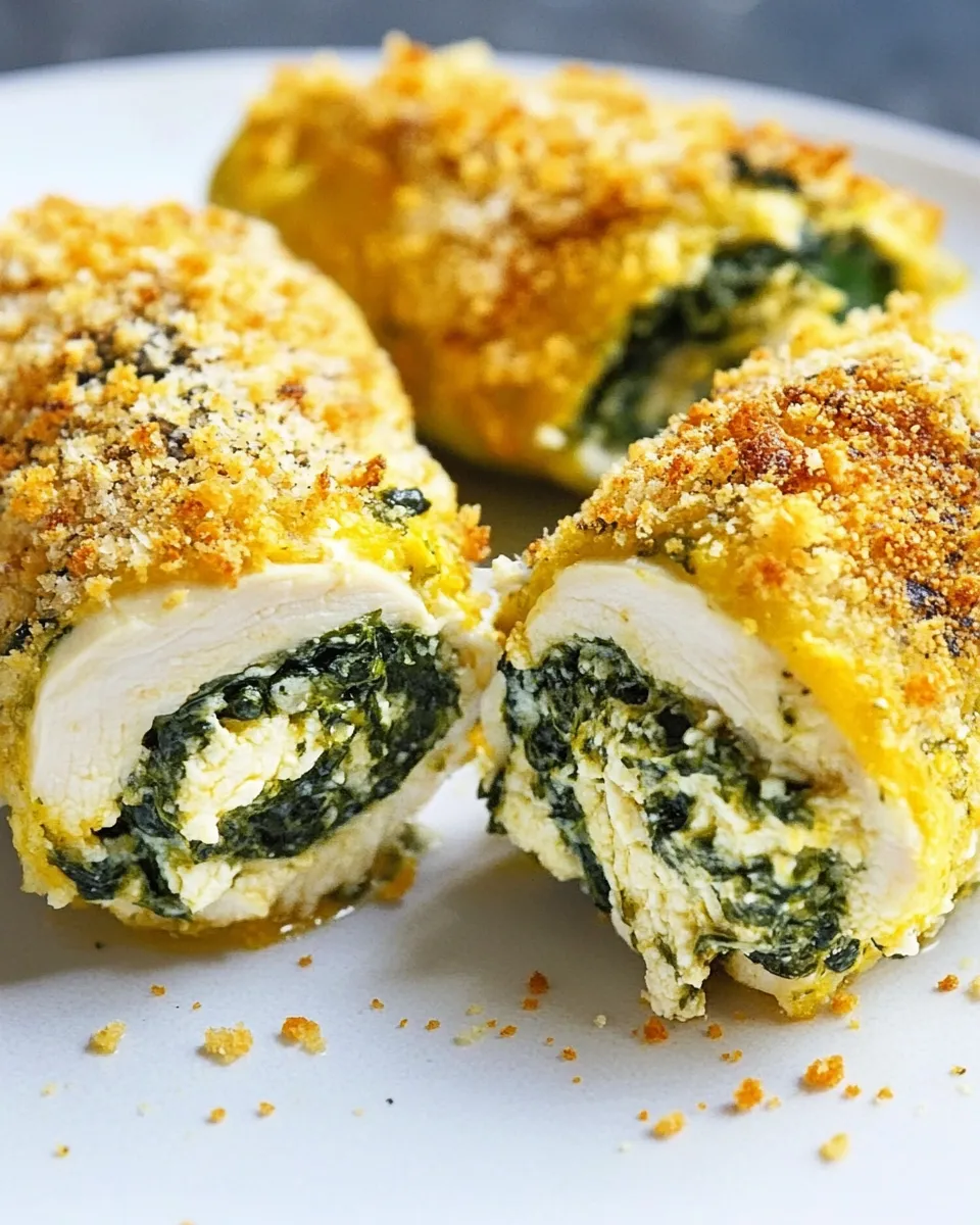 Easy Baked Chicken Rollatini with Spinach recipe photo