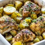 Easy Baked Lemon Chicken and Potatoes photo