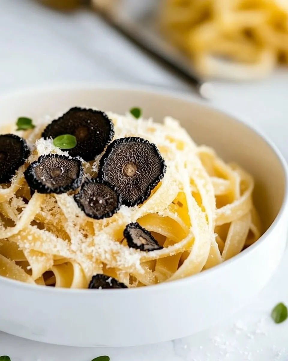 Savory Black Truffle Pasta shot