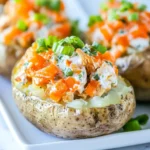 Homemade Buffalo Chicken Stuffed Baked Potatoes photo