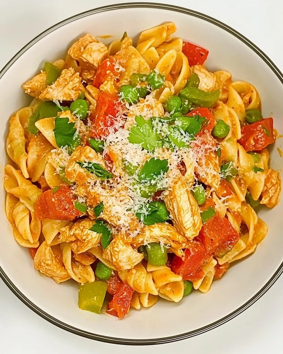 Delicious Cajun Chicken Pasta shot