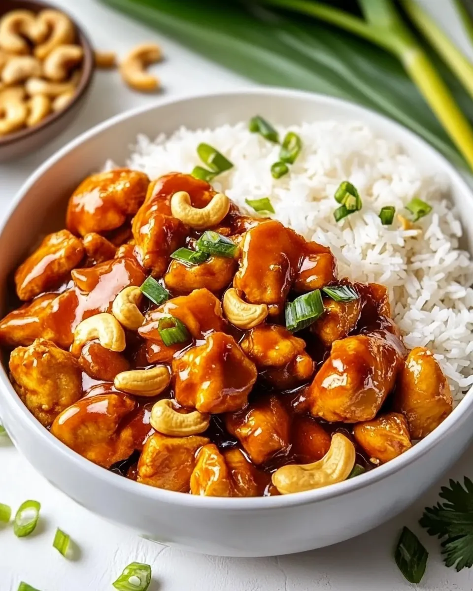 Delicious Cashew Chicken shot