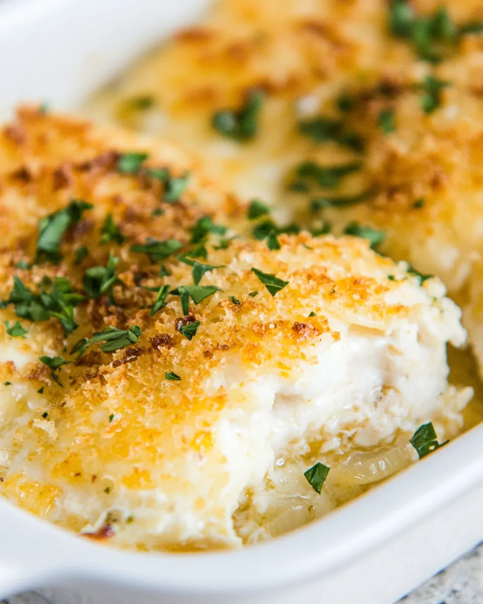 Delicious Cheesy Onion Chicken recipe photo
