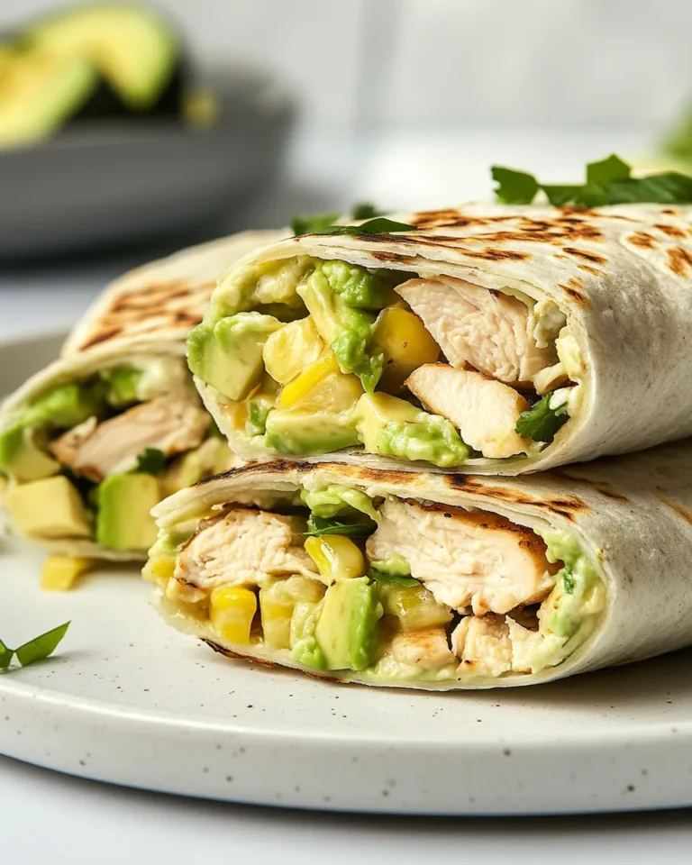 Homemade Chicken Avocado Wraps photo