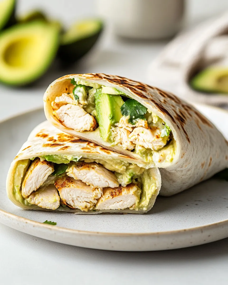 Classic Chicken Avocado Wraps image