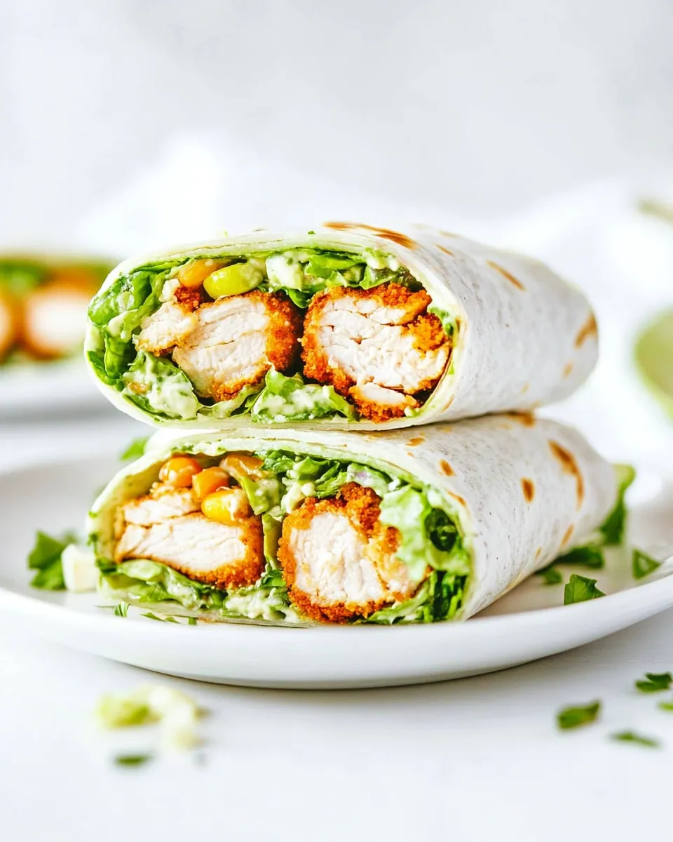 Delicious Chicken Caesar Wrap Recipe shot