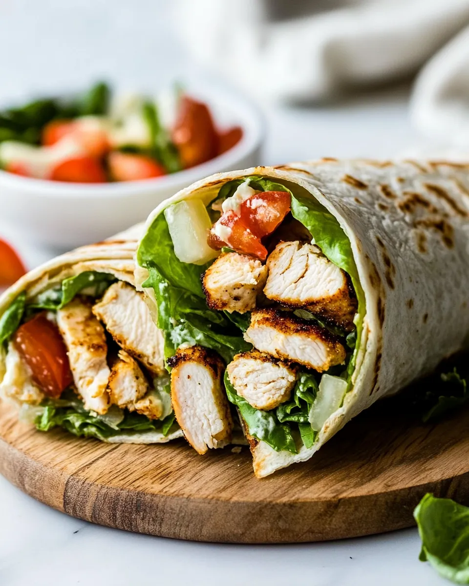 Classic Chicken Caesar Wraps image
