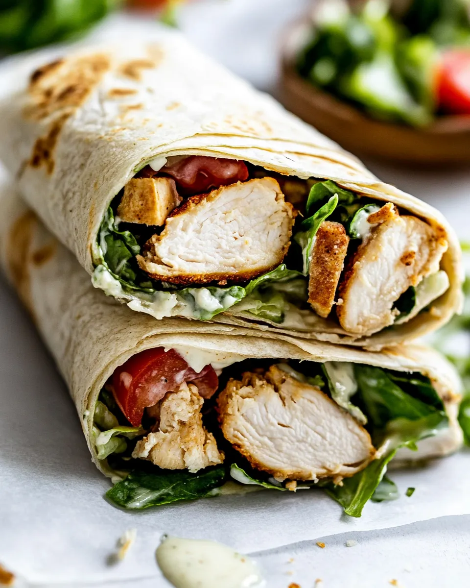 Easy Chicken Caesar Wraps recipe photo