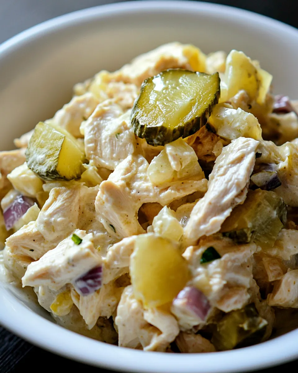 Classic Chicken Salad with Pickles Recipe image