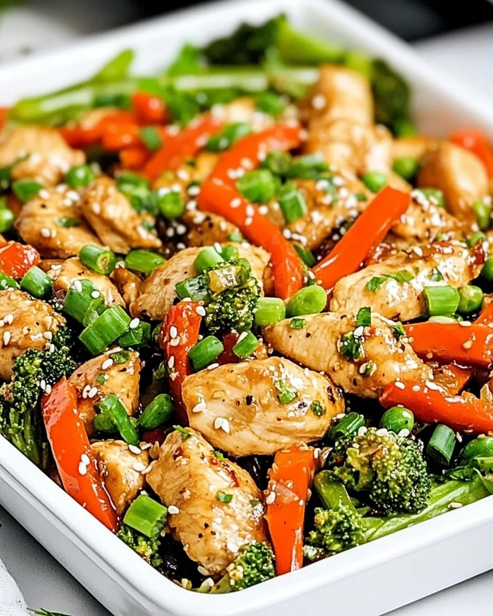 Savory Chicken Stir-Fry Sheet Pan Meal recipe photo