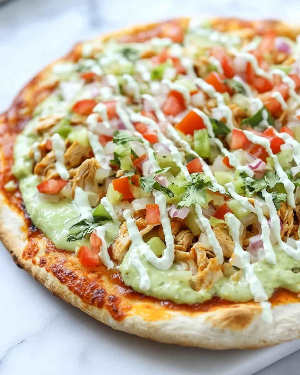 Delicious Chicken Taco Pizza image