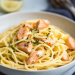 Homemade Creamy Lemon Salmon Pasta photo