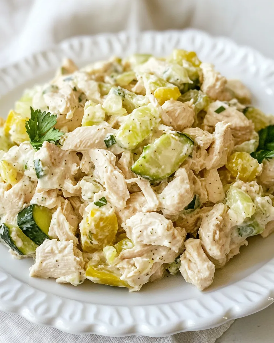 Easy Dill Pickle Chicken Salad recipe photo