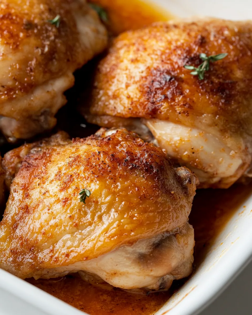 Delicious Easy Baked Chicken Thighs shot