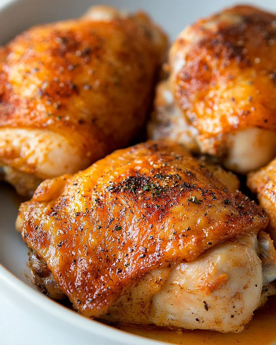 Tasty Easy Baked Chicken Thighs recipe photo