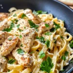 Homemade Garlic Parmesan Chicken Pasta Skillet photo
