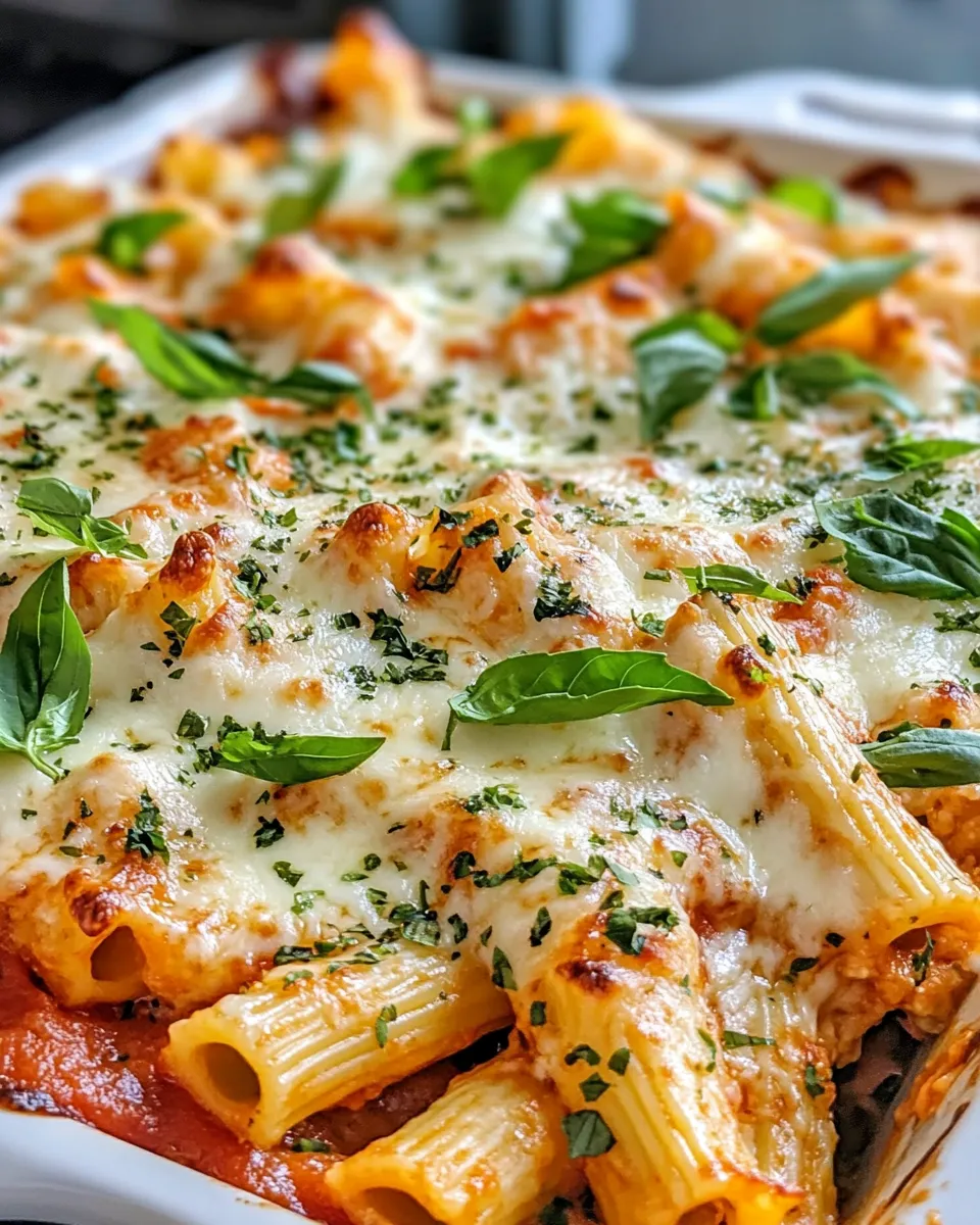 Homemade Golden Baked Four-Cheese Ziti recipe photo