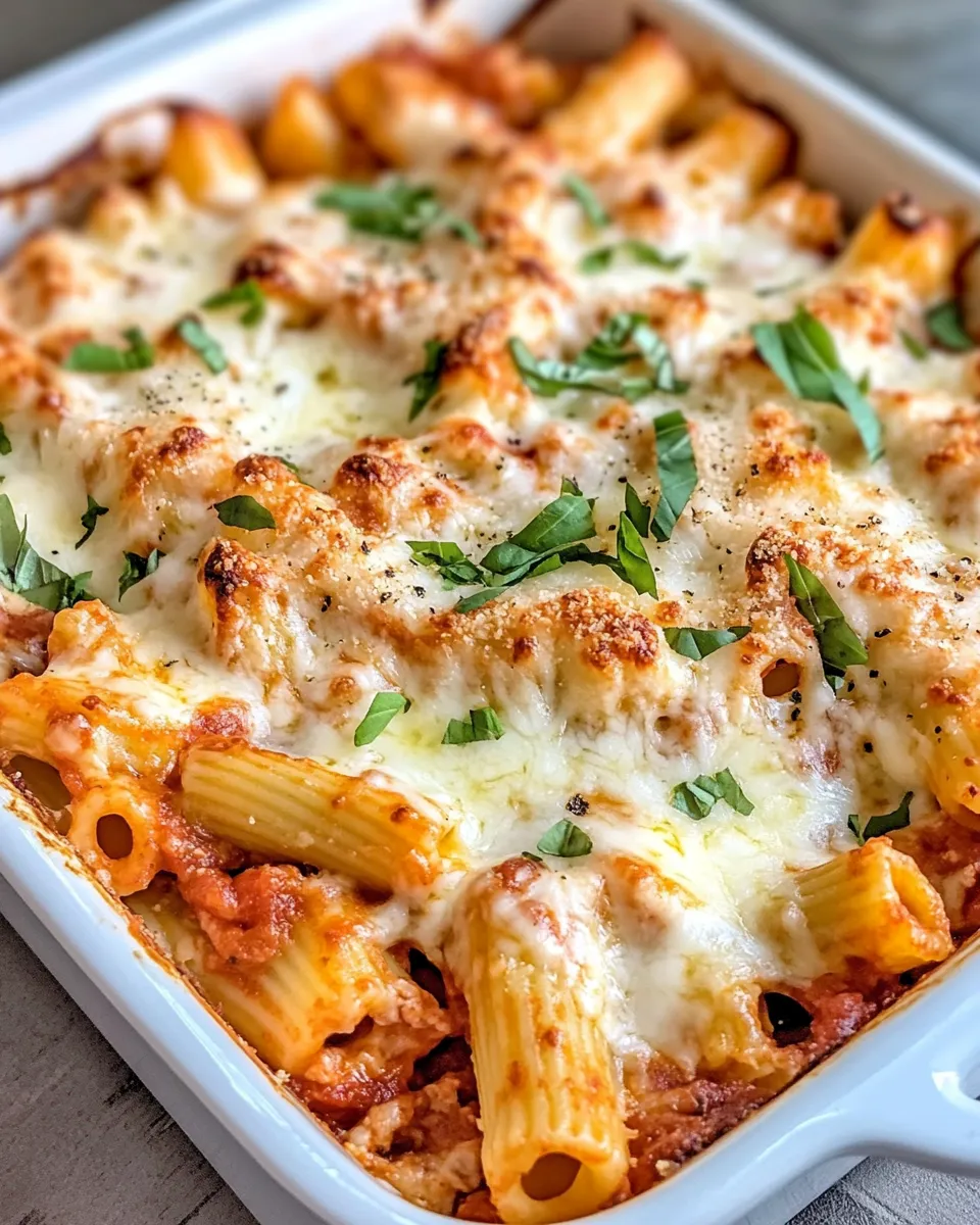Classic Golden Baked Four-Cheese Ziti dish photo