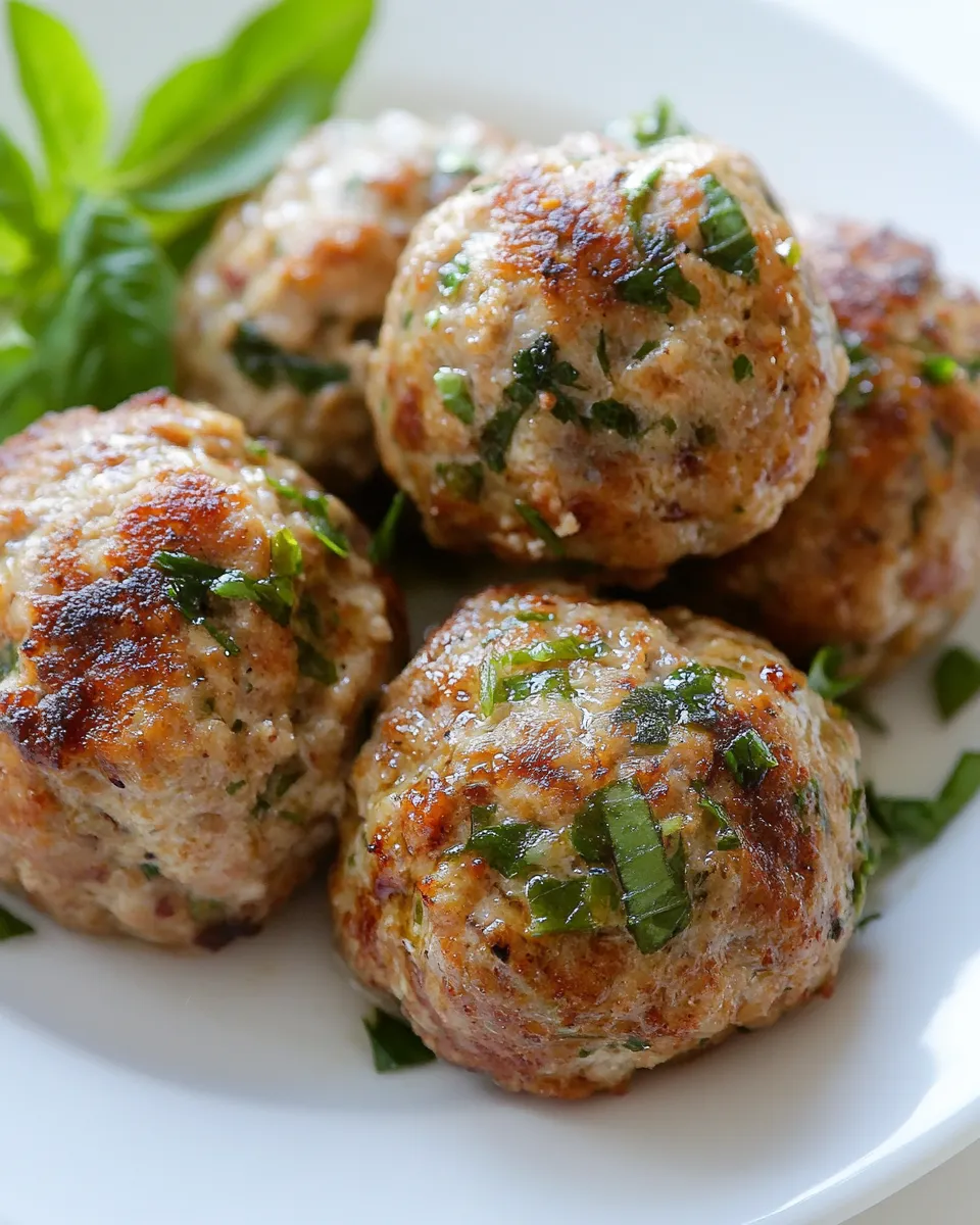 Easy Ground Chicken Meatballs recipe photo