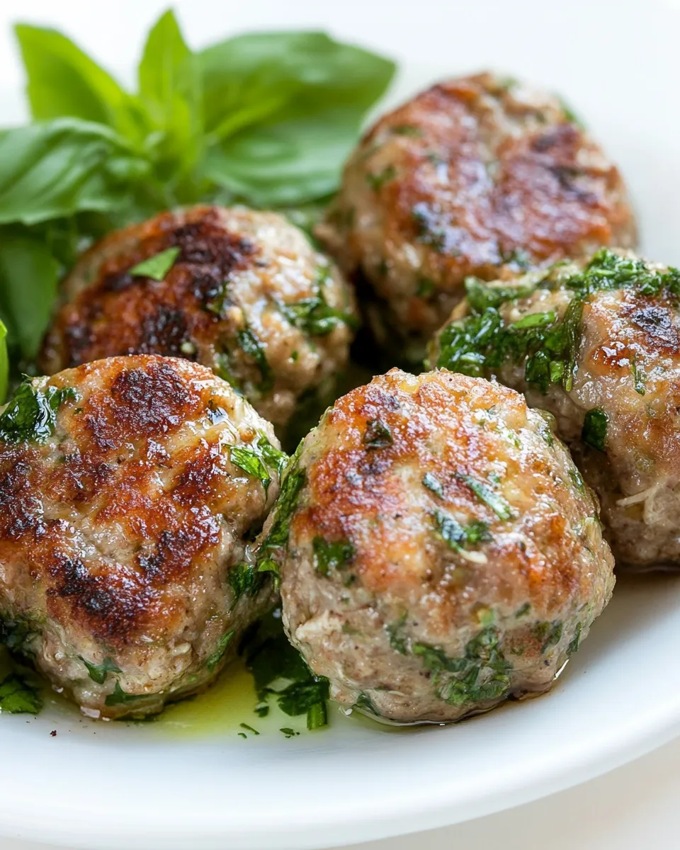 Delicious Ground Chicken Meatballs shot