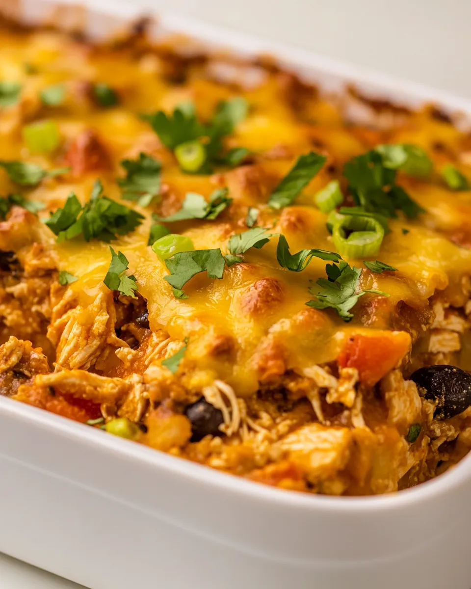 Delicious Healthy Chicken Taco Casserole image