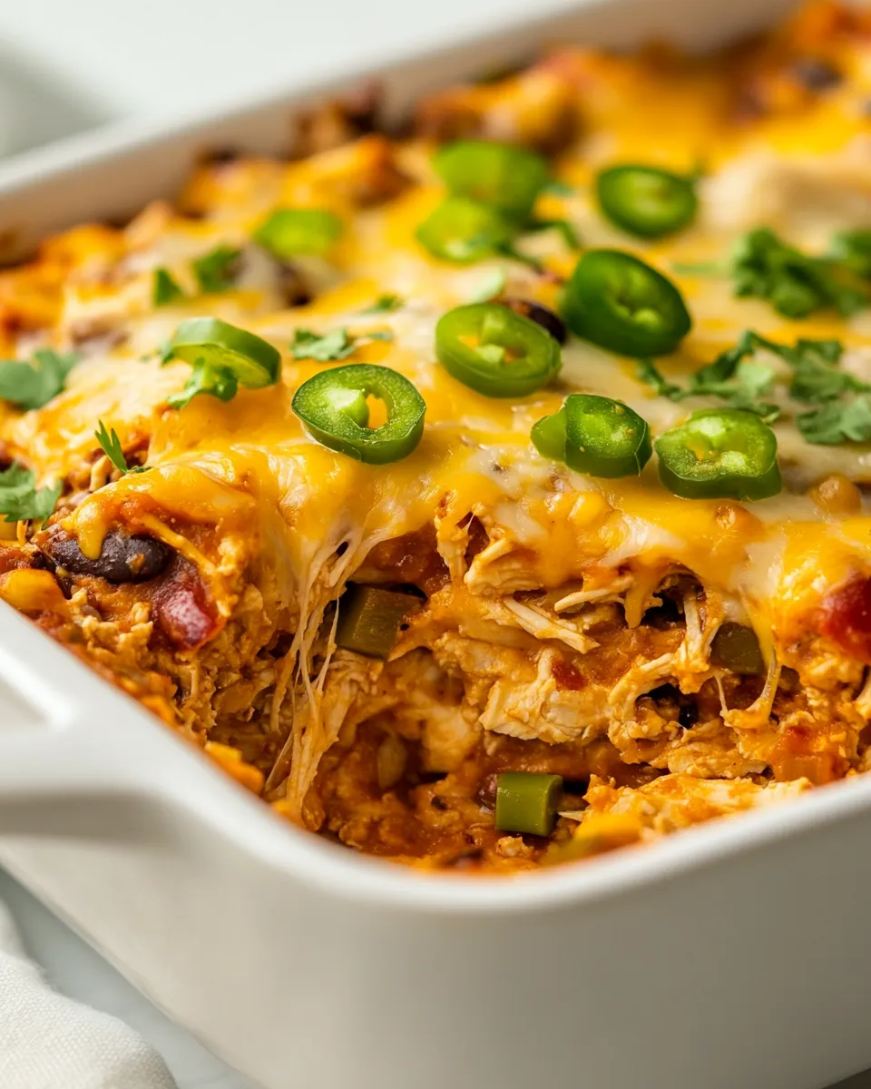 Quick Healthy Chicken Taco Casserole shot