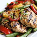 Homemade Honey Balsamic Grilled Chicken and Vegetables photo