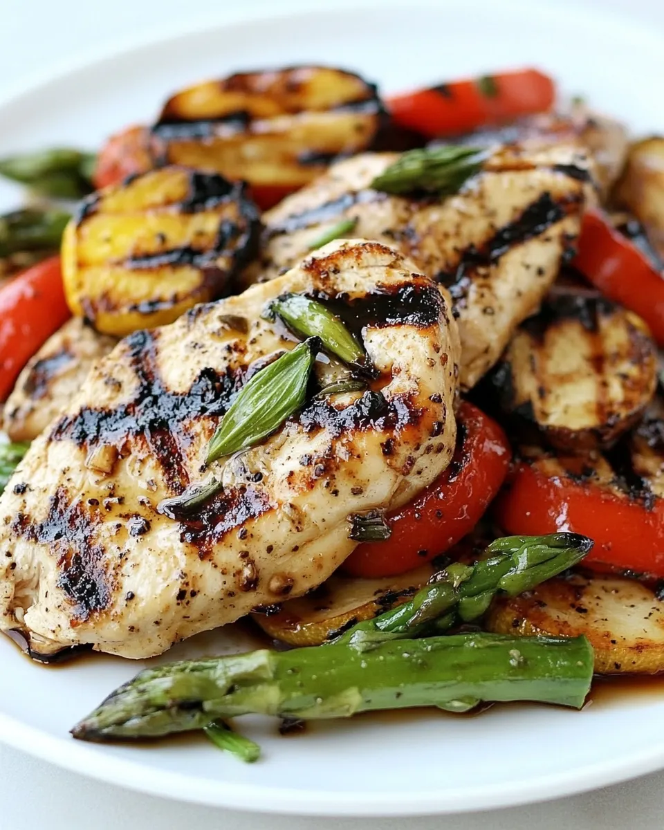 Easy Honey Balsamic Grilled Chicken and Vegetables recipe photo