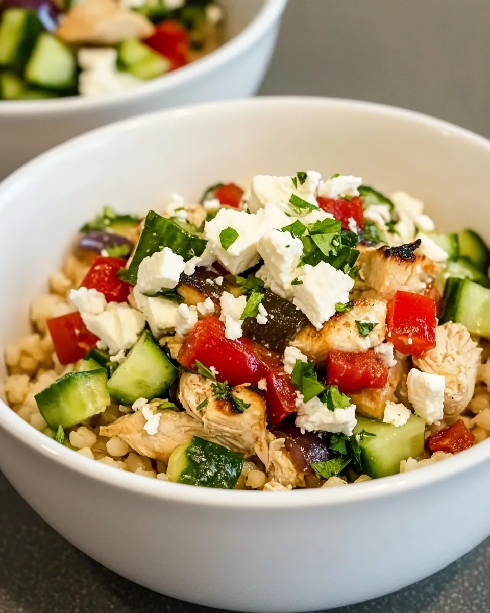 Delicious Instant Pot Greek Chicken Bowls shot