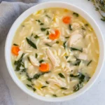 Homemade Lemon Chicken Orzo Soup photo