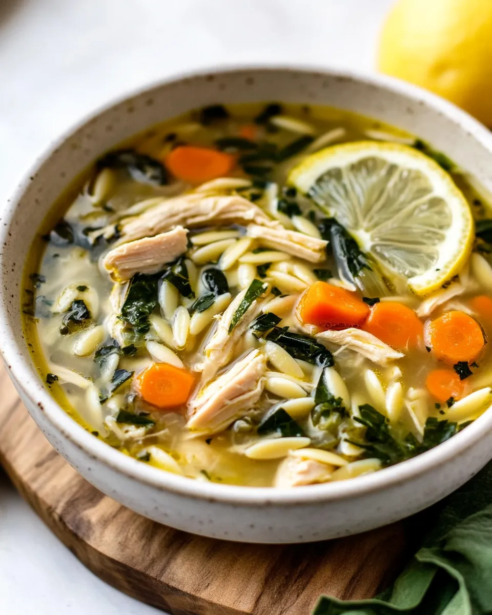 Classic Lemon Chicken Orzo Soup image
