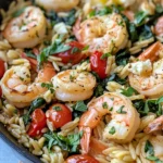 Homemade Lemon Herb Shrimp Orzo Bake photo