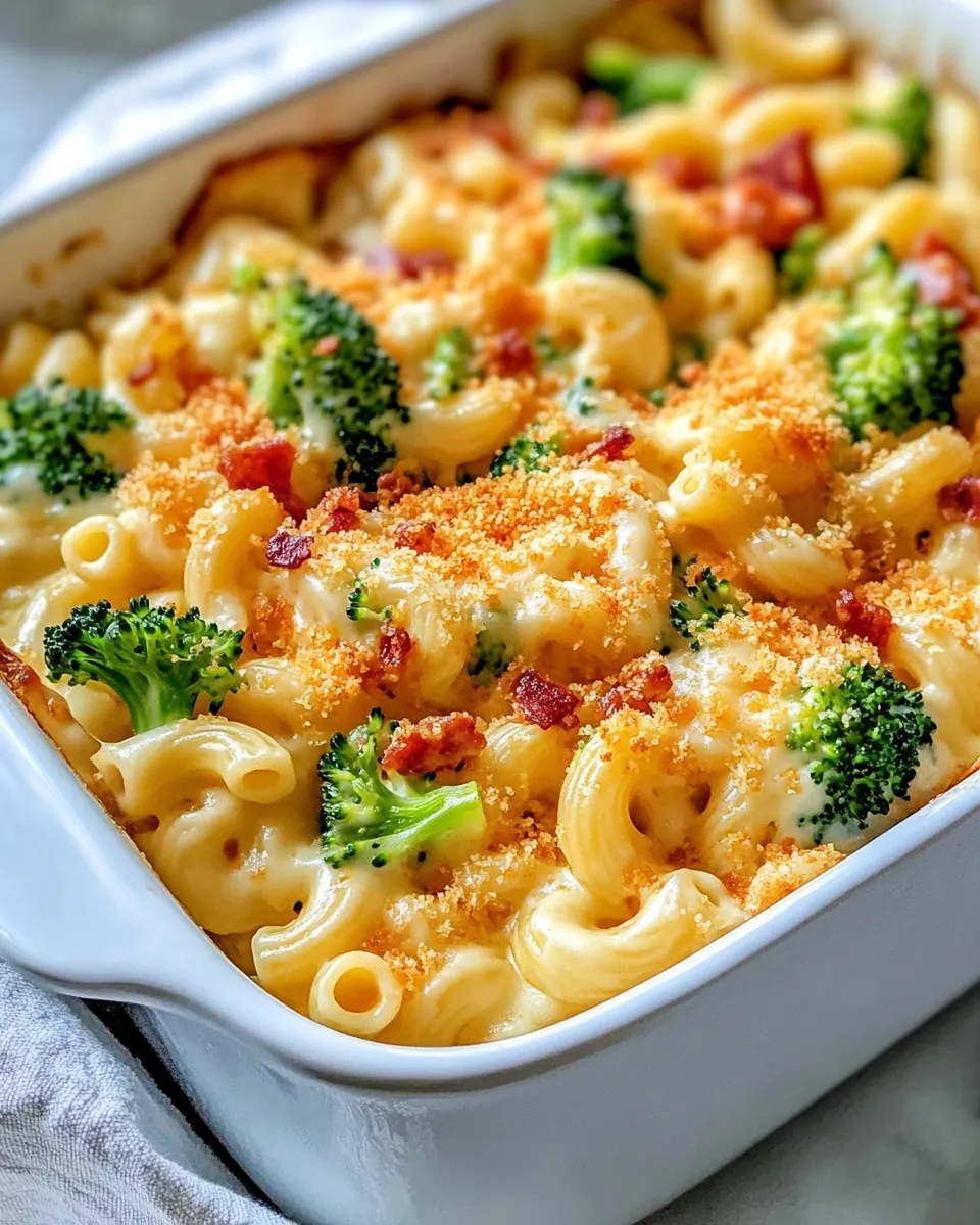 Classic Loaded Broccoli Cheddar Macaroni Bake image