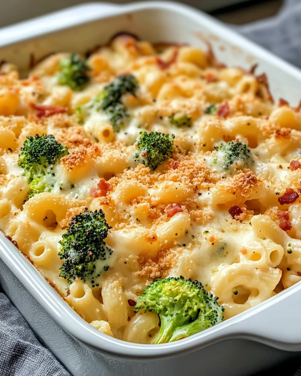 Easy Loaded Broccoli Cheddar Macaroni Bake recipe photo