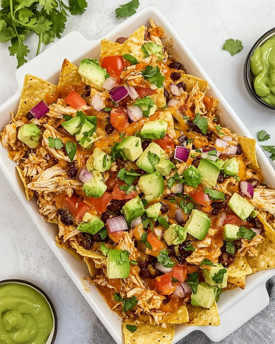 Homemade Mexican Chicken Nachos photo