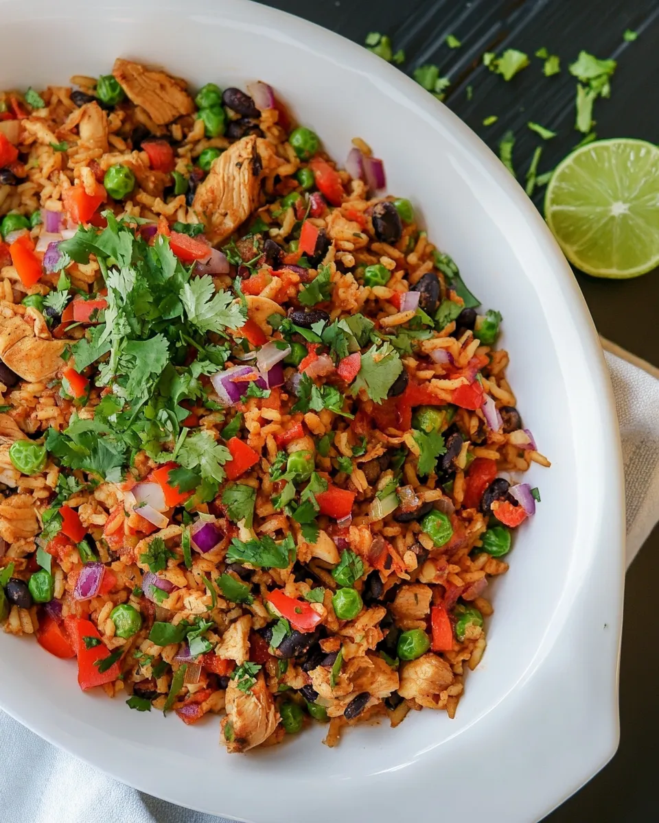 Delicious Mexican Chicken and Rice shot