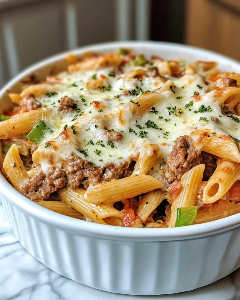 Delicious Philly Cheesesteak Pasta Casserole recipe photo
