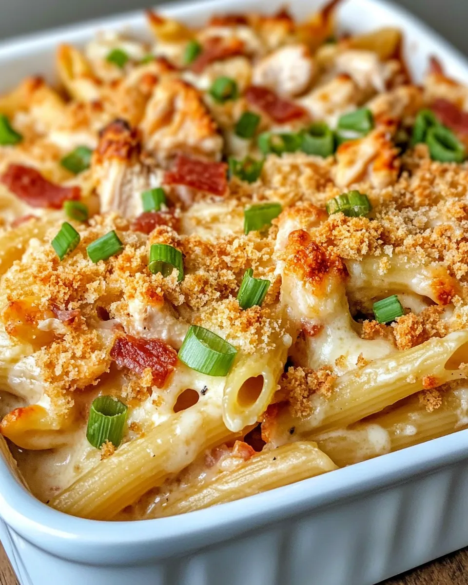 Homemade Ranch Chicken Bacon Penne Bake photo