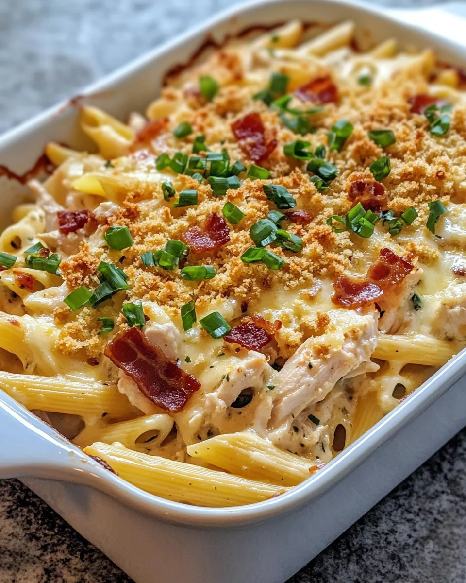 Classic Ranch Chicken Bacon Penne Bake image