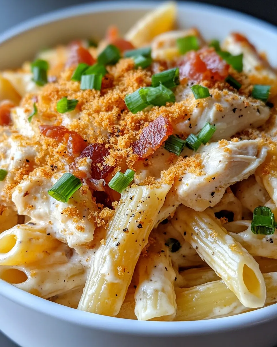 Delicious Ranch Chicken Bacon Penne Bake dish photo