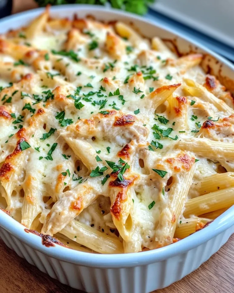 Homemade Roasted Chicken Alfredo Pasta Bake recipe photo