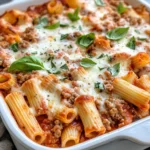 Homemade Roasted Red Pepper Rigatoni Bake recipe photo
