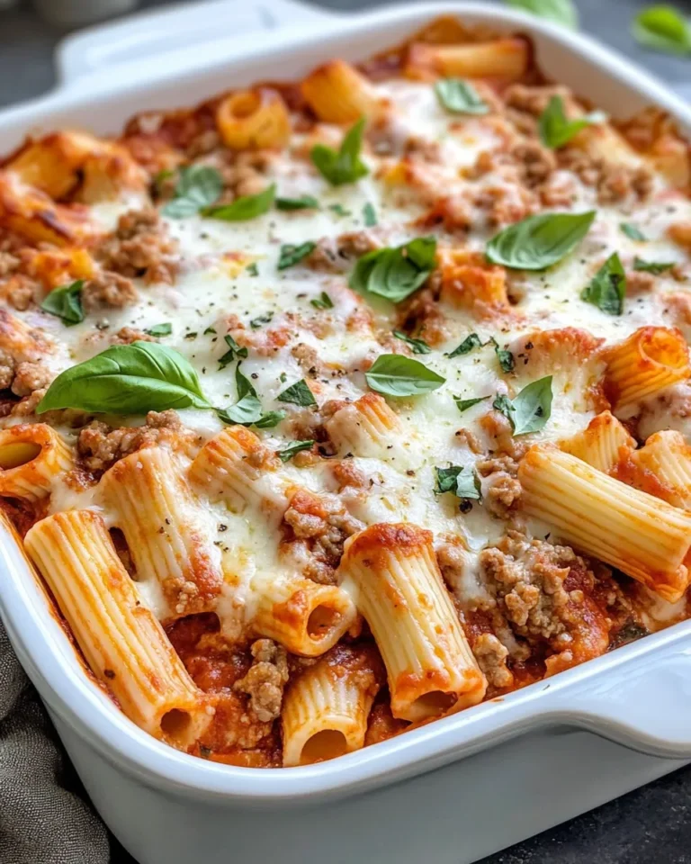 Homemade Roasted Red Pepper Rigatoni Bake recipe photo