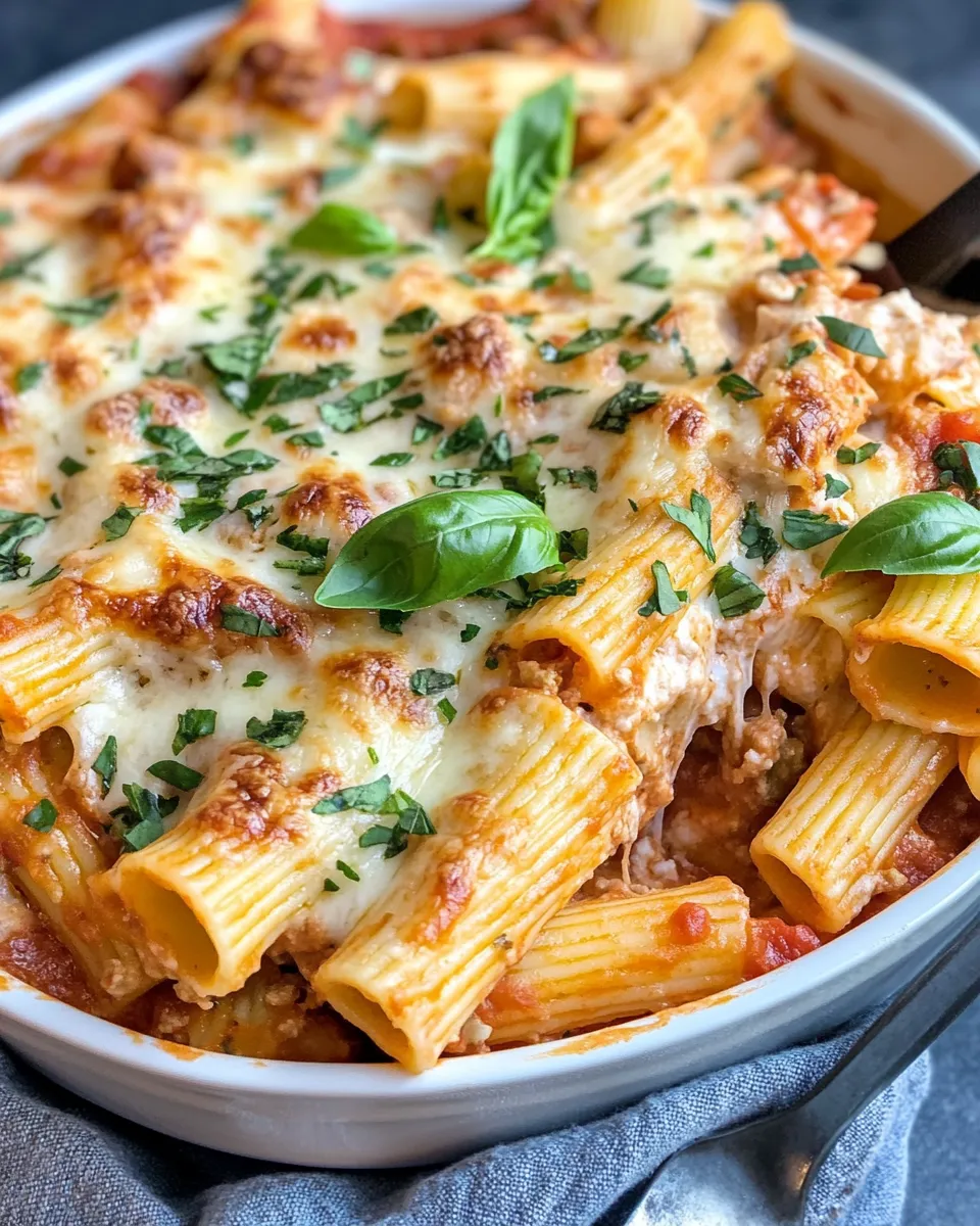 Delicious Roasted Red Pepper Rigatoni Bake picture