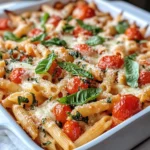 Homemade Roasted Tomato Basil Penne Bake recipe photo