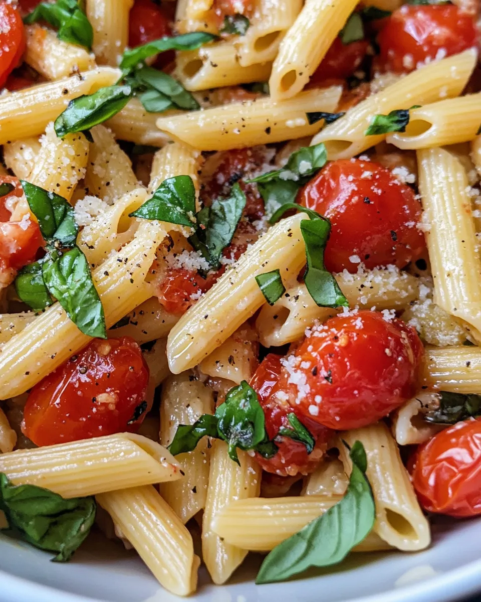 Classic Roasted Tomato Basil Penne Bake dish photo