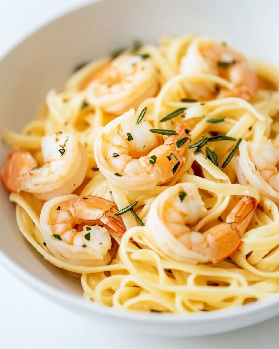 Classic Rosemary Shrimp Pasta image