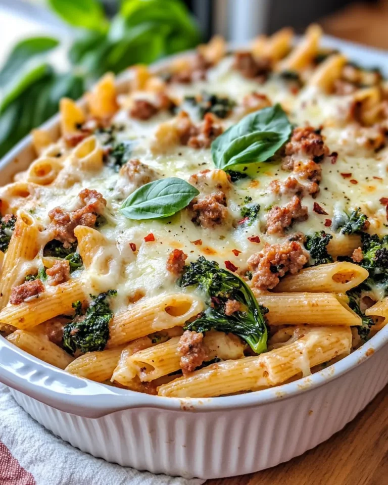 Homemade Sausage Broccoli Rabe Pasta Bake recipe photo
